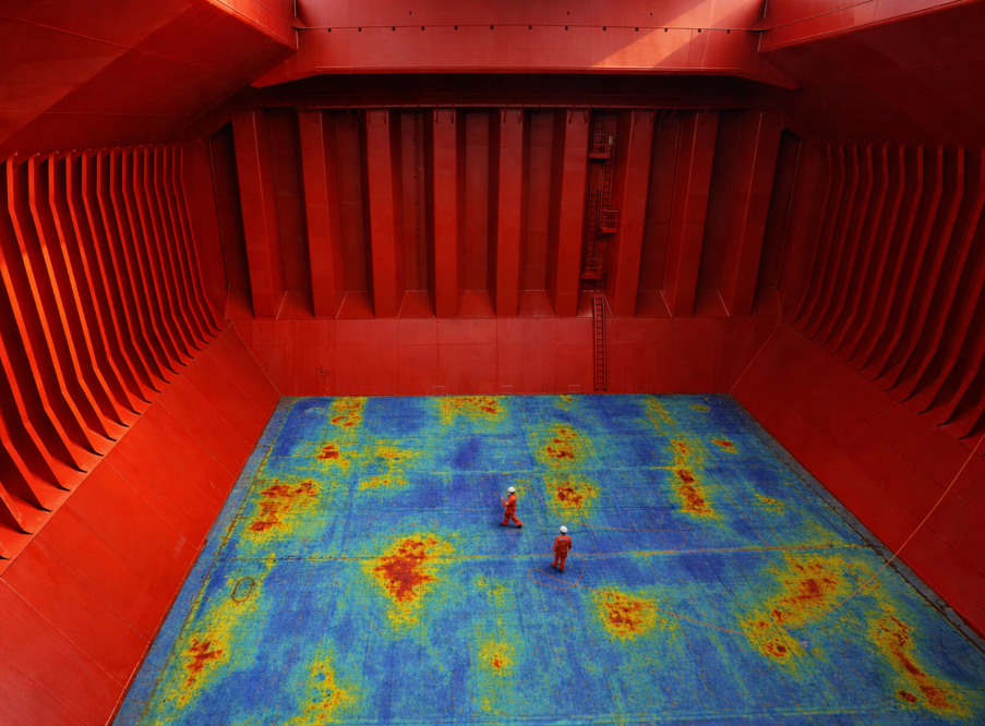 Bulk cargo hold overlaid with CMAP